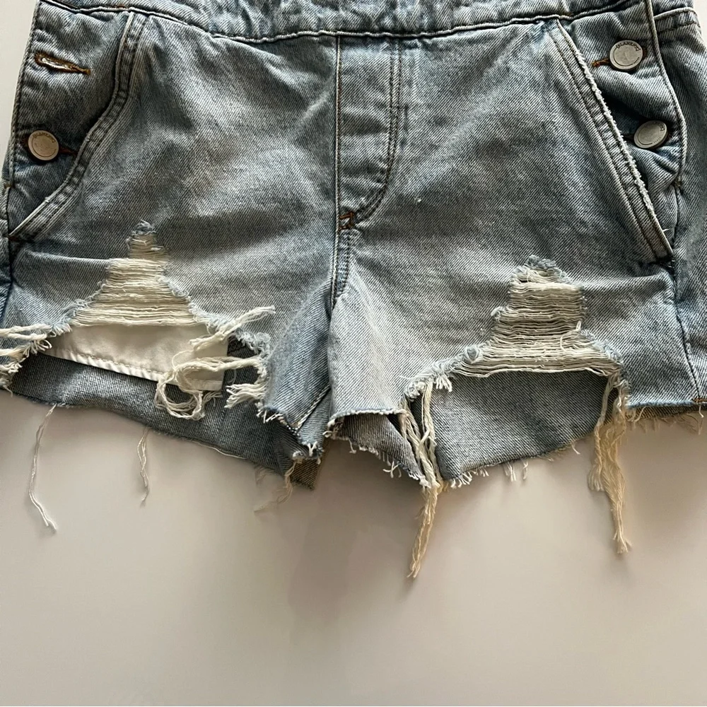 BLANKNYC cut-off shortalls, blue, 24 - Picture 9 of 10